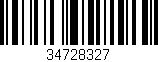 Código de barras (EAN, GTIN, SKU, ISBN): '34728327'