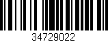 Código de barras (EAN, GTIN, SKU, ISBN): '34729022'