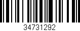 Código de barras (EAN, GTIN, SKU, ISBN): '34731292'