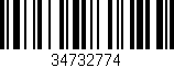 Código de barras (EAN, GTIN, SKU, ISBN): '34732774'