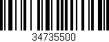 Código de barras (EAN, GTIN, SKU, ISBN): '34735500'