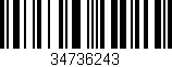 Código de barras (EAN, GTIN, SKU, ISBN): '34736243'