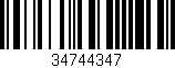 Código de barras (EAN, GTIN, SKU, ISBN): '34744347'