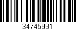 Código de barras (EAN, GTIN, SKU, ISBN): '34745991'