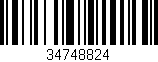 Código de barras (EAN, GTIN, SKU, ISBN): '34748824'
