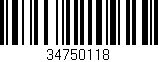 Código de barras (EAN, GTIN, SKU, ISBN): '34750118'