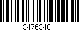 Código de barras (EAN, GTIN, SKU, ISBN): '34763481'