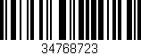 Código de barras (EAN, GTIN, SKU, ISBN): '34768723'