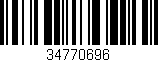 Código de barras (EAN, GTIN, SKU, ISBN): '34770696'