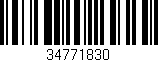 Código de barras (EAN, GTIN, SKU, ISBN): '34771830'