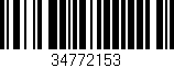 Código de barras (EAN, GTIN, SKU, ISBN): '34772153'