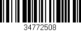 Código de barras (EAN, GTIN, SKU, ISBN): '34772508'