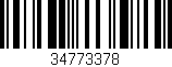 Código de barras (EAN, GTIN, SKU, ISBN): '34773378'