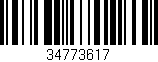 Código de barras (EAN, GTIN, SKU, ISBN): '34773617'