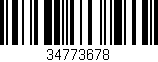Código de barras (EAN, GTIN, SKU, ISBN): '34773678'