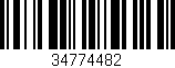 Código de barras (EAN, GTIN, SKU, ISBN): '34774482'