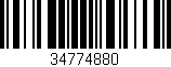 Código de barras (EAN, GTIN, SKU, ISBN): '34774880'