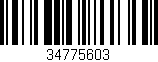 Código de barras (EAN, GTIN, SKU, ISBN): '34775603'