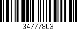 Código de barras (EAN, GTIN, SKU, ISBN): '34777803'