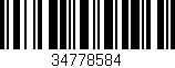 Código de barras (EAN, GTIN, SKU, ISBN): '34778584'