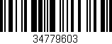 Código de barras (EAN, GTIN, SKU, ISBN): '34779603'