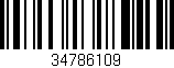 Código de barras (EAN, GTIN, SKU, ISBN): '34786109'