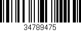 Código de barras (EAN, GTIN, SKU, ISBN): '34789475'
