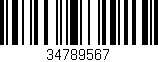 Código de barras (EAN, GTIN, SKU, ISBN): '34789567'