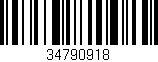 Código de barras (EAN, GTIN, SKU, ISBN): '34790918'