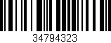 Código de barras (EAN, GTIN, SKU, ISBN): '34794323'