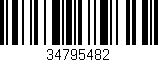 Código de barras (EAN, GTIN, SKU, ISBN): '34795482'