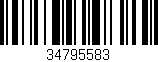Código de barras (EAN, GTIN, SKU, ISBN): '34795583'