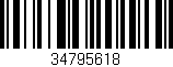 Código de barras (EAN, GTIN, SKU, ISBN): '34795618'