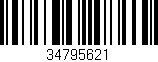 Código de barras (EAN, GTIN, SKU, ISBN): '34795621'