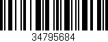 Código de barras (EAN, GTIN, SKU, ISBN): '34795684'