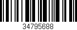 Código de barras (EAN, GTIN, SKU, ISBN): '34795688'