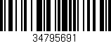 Código de barras (EAN, GTIN, SKU, ISBN): '34795691'