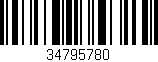 Código de barras (EAN, GTIN, SKU, ISBN): '34795780'