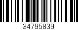 Código de barras (EAN, GTIN, SKU, ISBN): '34795839'
