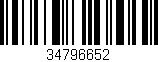 Código de barras (EAN, GTIN, SKU, ISBN): '34796652'