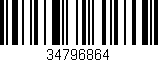 Código de barras (EAN, GTIN, SKU, ISBN): '34796864'