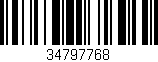 Código de barras (EAN, GTIN, SKU, ISBN): '34797768'