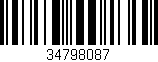 Código de barras (EAN, GTIN, SKU, ISBN): '34798087'