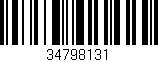 Código de barras (EAN, GTIN, SKU, ISBN): '34798131'