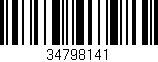 Código de barras (EAN, GTIN, SKU, ISBN): '34798141'