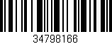 Código de barras (EAN, GTIN, SKU, ISBN): '34798166'