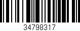 Código de barras (EAN, GTIN, SKU, ISBN): '34798317'