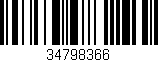 Código de barras (EAN, GTIN, SKU, ISBN): '34798366'