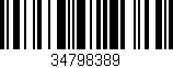Código de barras (EAN, GTIN, SKU, ISBN): '34798389'