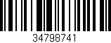 Código de barras (EAN, GTIN, SKU, ISBN): '34798741'